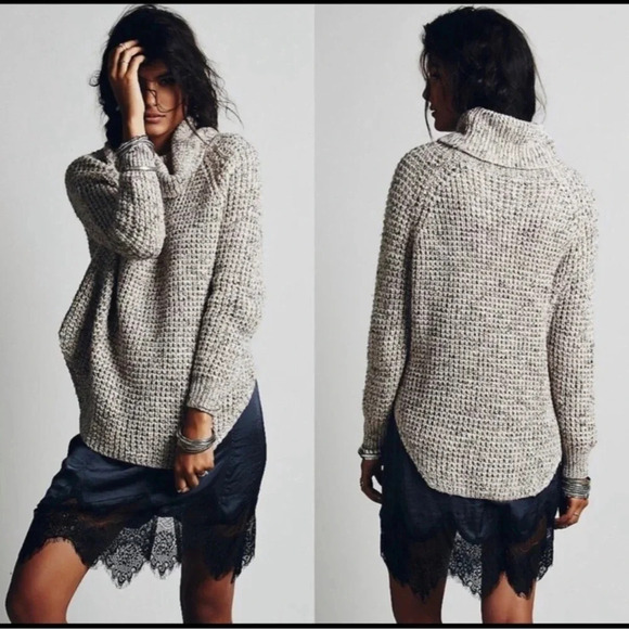 Free People Sweaters - Free People Dylan Tweedy Chunky Oversized Boho Sweater